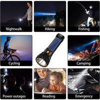 Shingel lampe de poche solaire alimentée par USB lampe de poche rechargeable IP55 lampe à batterie étanche pour camp d'urgence de survie