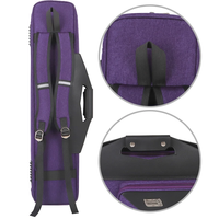 Sac de queue de billard moderne confortable à double sangle 4 mégots et 4 tiges Prix de gros pour les joueurs de billard Étui de queue pratique