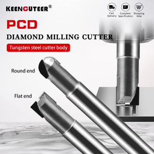 <strong>PCD</strong> Diamond Milling Cutter Engraving Bit Carbon Fiber Fiberglass Bakelite Polycrystalline <strong>End</strong> <strong>Mill</strong> Tool Carbide Machining CNC - Product Image 2
