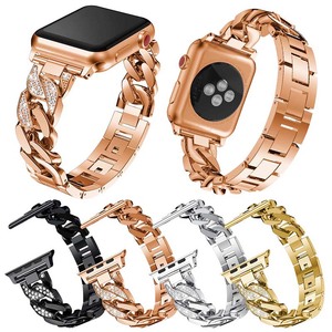 Commercio all'ingrosso in lega di zinco diamante Smart <span class=keywords><strong>Watch</strong></span> <span class=keywords><strong>cinturino</strong></span> da polso per <span class=keywords><strong>Apple</strong></span> IWatch serie 10/9/8/7/6/5/4/3 - Product Image 1