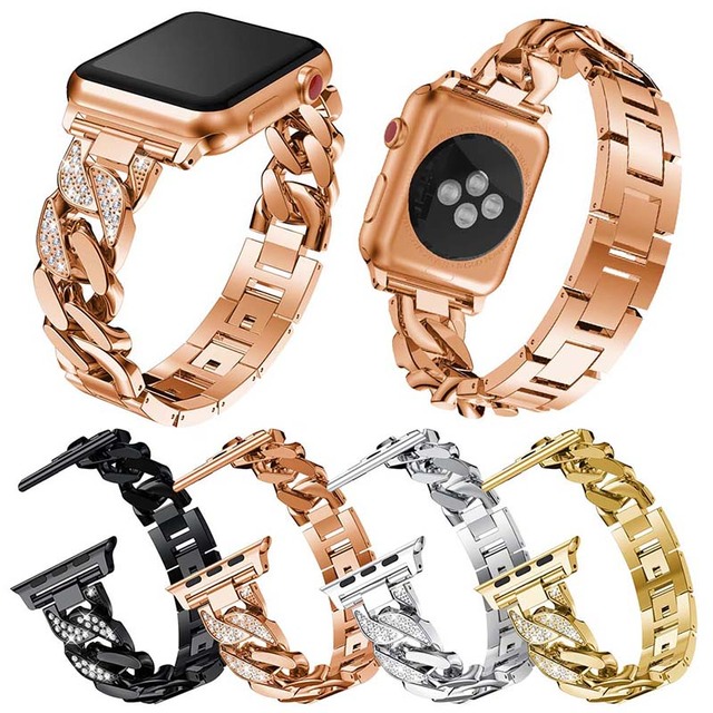 Wholesale Zinc Alloy Diamond Smart Watch Wrist Band Strap for Apple IWatch Series 10/9/8/7/6/5/4/3