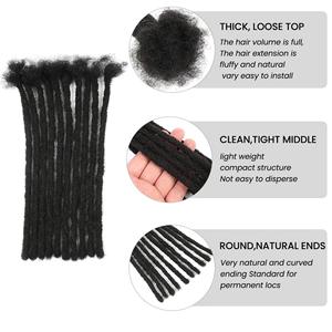 Extensions de <span class=keywords><strong>cheveux</strong></span> en crochet Dreadlocks brésiliennes de 0,4 à 0,8 cm, <span class=keywords><strong>cheveux</strong></span> humains 100% Remy, locs de 8 à 26 pouces pour hommes et femmes - Product Image 4