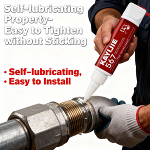 KAYIJIE 567 Sellador <span class=keywords><strong>de</strong></span> Roscas Líquido Anaeróbico Amarillo Claro Desmontable para <span class=keywords><strong>Juntas</strong></span> Roscadas en Sistemas <span class=keywords><strong>de</strong></span> Aceite y Agua - Product Image 3