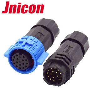 Jnicon M19 Đẩy Khóa 12 14 16 Pin Nam Và Nữ Không Thấm Nước Thông Tư Connectors Đối Với Tín Hiệu - Product Image 1
