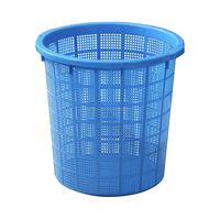 Panier en plastique rond épaissi personnalisé avec trous pour la corde, idéal pour le stockage de melons, fruits de mer et linge.