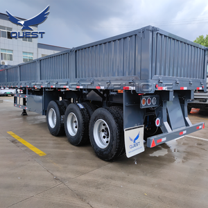 Semi-remorque latérale résistante de cargaison de panneau latéral de baisse d'essieu de Tralers 3 pour l'Afrique - Product Image 6