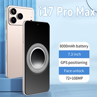 Smartphone I17 Pro Max 5G, écran 7,3 pouces 120 Hz, stockage 16 Go + 1 To, appareil photo 108 MP, batterie 6800 mAh