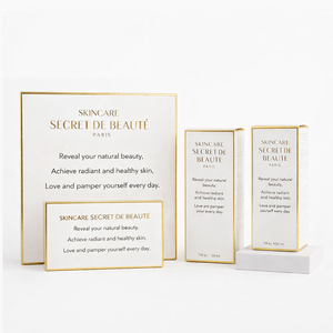 Boîte en carton pliable personnalisée, emballage en papier imprimé pour cosmétiques, soins de la peau, maquillage, vente au détail - Product Image 1