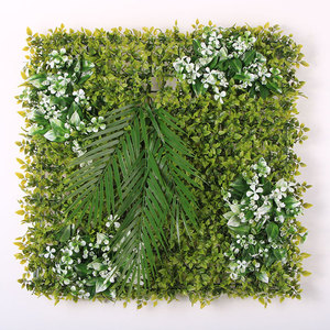 vertical outdoor wall garden Artificial boxwood hedge panels with flower folding garden fence panel for decoration