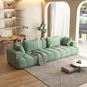 Nordic Minimalistisch Design Modern Fluwelen Sectionele Modulaire Vrijetijdsset Sofa Woonkamer Meubels Getufte Sofa <span class=keywords><strong>Lounge</strong></span> <span class=keywords><strong>Suite</strong></span> Bank - Product Image 2