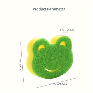 Esponja moderna duradera en forma de rana PU al por mayor esponjas de doble cara <span class=keywords><strong>para</strong></span> la limpieza diaria de platos en la cocina - Product Image 3