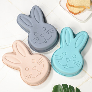 Lindo para conejo molde de pastel de silicona <span class=keywords><strong>Jumbo</strong></span> Bunny molde de goma de Chocolate rompible para hornear para el día de Pascua fiesta gigante postre de goma - Product Image 6
