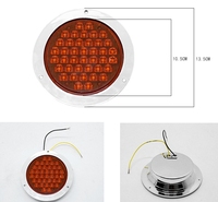 24V LED remorque camion feu arrière lumière unique bicolore caoutchouc lumière ABS matériel lentille rouge pour Position arrière approvisionnement transfrontalier