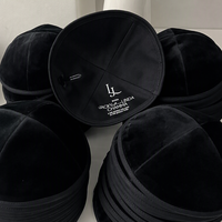 Fluwelen Kippah Joodse Yarmulke Op maat gemaakte Kippot Judaica Hoed Gepersonaliseerd Logo Bruiloft Bar Mitzvah Religieuze Ceremonie Dagelijks gebruik
