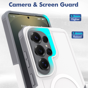 Capa de Telefone Móvel Branca à Prova de Choque Matte para Samsung S26 Ultra Capa Magnética Híbrida TPU PC 2 em 1 - Product Image 5