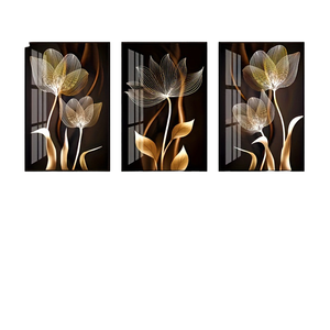 Modern <b>Art</b> Deco Gold Electroplated Custom Size <b>Large</b> Portrait Canvas Cast Wire Wall <b>Art</b> Living Bedroom Decorative Indoors - Product Image 1