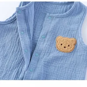 Tutina Estiva Senza Maniche per Neonati 0-2 Anni, Pigiama con Orsetto Carino per Bambini e Bambine - Product Image 6