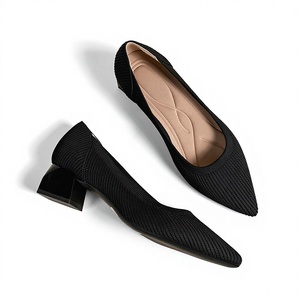 <span class=keywords><strong>Scarpe</strong></span> da Lavoro <span class=keywords><strong>Nere</strong></span> da Donna 1508 con <span class=keywords><strong>Tacco</strong></span> Largo a Blocco, Punta Affusolata, Traspiranti, Senza Lacci, <span class=keywords><strong>Tacco</strong></span> <span class=keywords><strong>Basso</strong></span> - Product Image 1