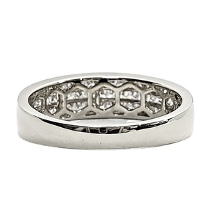 Wholesale Customizable 14k Solid White Gold Princess Cut Real Diamond Wedding Band Ring for Women 18K White Classic Size - Product Image 3