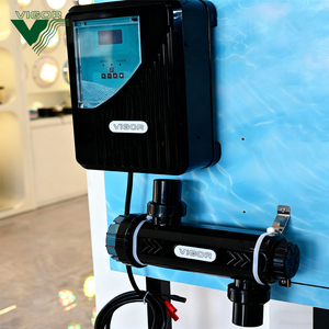 Système de production <span class=keywords><strong>automatique</strong></span> de chlore VIGOR NQ20 pour <span class=keywords><strong>piscine</strong></span> intérieure avec chlorinateur au sel, <span class=keywords><strong>niveau</strong></span> de sel minimum de 4000 PPM - Product Image 1