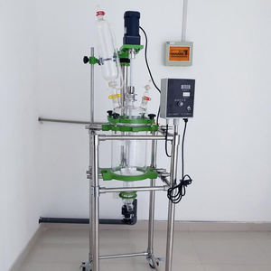 Tangki jaket Mixer kimia Lab pemanas elektrik, bejana tekanan reaktor 50 Liter <span class=keywords><strong>3.3</strong></span> kaca borosilikat otomatis untuk ganda - Product Image 1