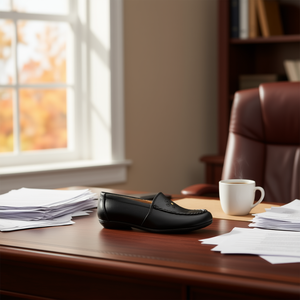 Scarpe Basse in Pelle da Donna Angelina Modello 268, Punta Tonda, Slip-On, Antiscivolo, Stile Britannico, Scarpe Formali da Lavoro Autunnali - Product Image 2