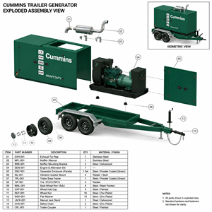 Générateur diesel silencieux de type Cummins Weichai Baudouin Yuchai, variantes de 50 kVA à 1250 kVA avec option ATS, fréquence 50 Hz - Product Image 1