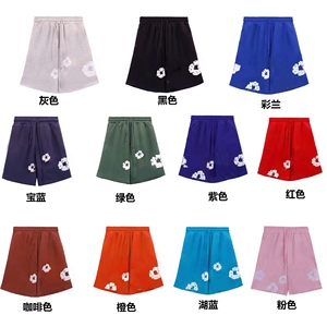 Pantalones Cortos de Mezclilla de Alta Calidad de 380 g/m² con Estampado de Flores por Toda la Superficie, para Hombre y Mujer, Estilo Urbano, de Algodón, Tipo Jogger, Nuevos 2026 - Product Image 3