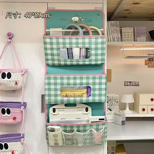 Wall-mounted Storage <b>Bag</b> Fabric Hanging Organizer <b>Punch</b> Free Door Window Use Rectangle Shape Office Home Dormitory Essentials - Product Image 3