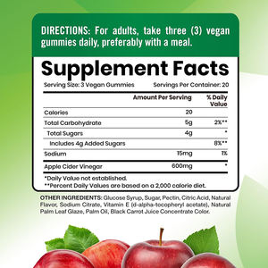 Marque privée Gommes Vitamines Keto Bear Gummies Vinaigre de cidre de pomme - Product Image 2