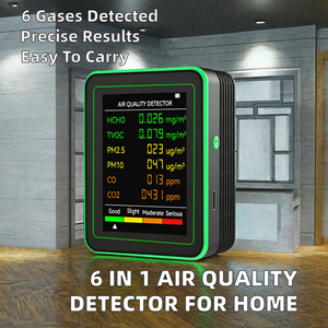 Détecteur de qualité de l'air Safewill SW-AM26 CO 6-en-1 PM2.5 PM10 HCHO TVOC CO2 Formaldéhyde avec <span class=keywords><strong>batterie</strong></span> lithium-ion - Product Image 2