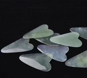 Rouleau facial en jade naturel, planche de massage Gua Sha en forme de cœur, outil de soin de la peau pour le visage et le corps, nettoyage en profondeur des pores et des points noirs - Product Image 3