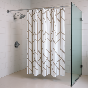 Cortina de ducha de tela de poliéster con diseño geométrico de árbol, 180x200 cm, decoración para baño - Product Image 3