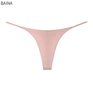 Mutande a vita bassa con Logo personalizzato colore della pelle G stringhe da <span class=keywords><strong>ragazza</strong></span> mutandine da donna <span class=keywords><strong>in</strong></span> cotone senza cuciture - Product Image 5