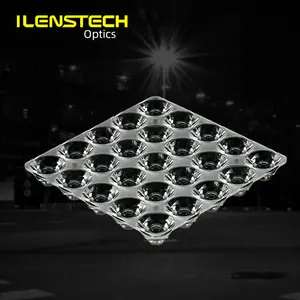 Ilenstech led 스포트라이트 배열 렌즈 좁은 10 도 보조 광학 5x5 LED 렌즈