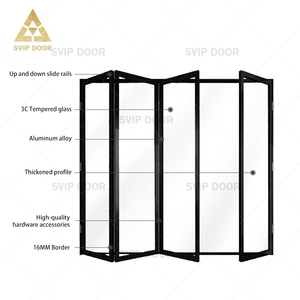 ประตูบานเฟี้ยมแบบยกเลื่อน รุ่น <span class=keywords><strong>Svip</strong></span> Model 02 ทำจากอลูมิเนียมอัลลอยด์และกระจกนิรภัยสองชั้น พร้อมฉนวนกันความร้อน วัสดุสแตนเลส - Product Image 6