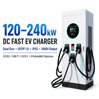 Chargeur rapide DC pour véhicules électriques commercial 120-240 kW OCPP 1.6 Trois pistolets 4G Ethernet CCS2 CCS1 GB/T CHAdeMO Station de recharge
