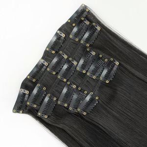 Juego de 6 Extensiones de Cabello con Clip, 24 Pulgadas de Largo, Lisas, Económicas, Extensiones de Cabello Sintético con Clip - Product Image 4