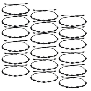 <span class=keywords><strong>Pulsera</strong></span> de la Amistad Hecha a Mano al por Mayor con <span class=keywords><strong>7</strong></span> <span class=keywords><strong>Nudos</strong></span>, Cuerda Roja y Negra, <span class=keywords><strong>Pulsera</strong></span> de Cuerda Tejida Ajustable para Hombres y Mujeres - Product Image 6