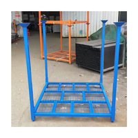 5 supports empilables industriels en acier détachables et résistants à la corrosion pour le stockage des pneus, rayonnage à palettes pour garage d'entrepôt