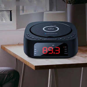 Reproductor de CD de Escritorio con Carga Inalámbrica, Función de Despertador, Reproductor de Audio Multifunción, Entretenimiento en el Hogar, Reproductor de CD con Bluetooth - Product Image 2