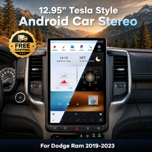 Lecteur multimédia vidéo Android 13 12,95 pouces pour Dodge Ram 2019 à <span class=keywords><strong>2023</strong></span>, Snapdragon 665, GPS, BT, CarPlay sans fil, écran tactile HD - Product Image 1