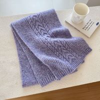 Écharpe en tricot torsadé faite à la main, douce, moelleuse, chaude, épaisse, en tricot chunky, pour femme, couleur unie, idéale pour l'hiver et les journées froides