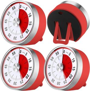 Temporizador mecánico de cocina Reloj de Cuenta Regresiva manual <span class=keywords><strong>visual</strong></span> de 60 minutos con soporte magnético trasero No se requieren baterías - Product Image 1