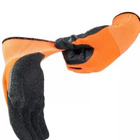 Gants de Travail de Protection en Polyester 13G Enduits de Latex Rouge et Noir avec Revêtement en Latex pour la Construction
