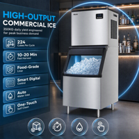 Machine à glaçons commerciale Hicon 350 kg avec nettoyage automatique, grande capacité, conception modulaire