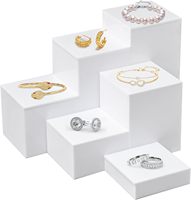 Table de fête cube en acrylique blanc scène fond creux affichage stands d'escalier moniteur acrylique nourriture Buffet Riser