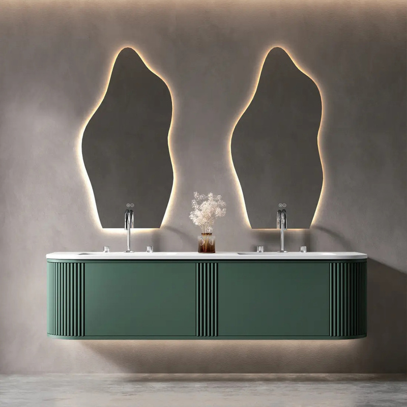 Modern Wooden Bathroom Vanity with Ceramic