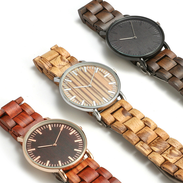 Stock Thin Wooden Waterproof Pointer Fashion Trend Quartz Watch Lightweight Casual Unisex Wristwatch Dropshipping