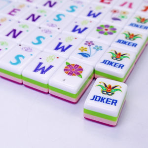 لعبة ماجونغ أمريكية مخصصة LT-<span class=keywords><strong>M</strong></span>-001 مكونة من 4 طبقات مع قطع أكريليك وردية اللون و160 بطاقة، لعبة فاخرة وأنيقة للبالغين وكهدية - Product Image 3